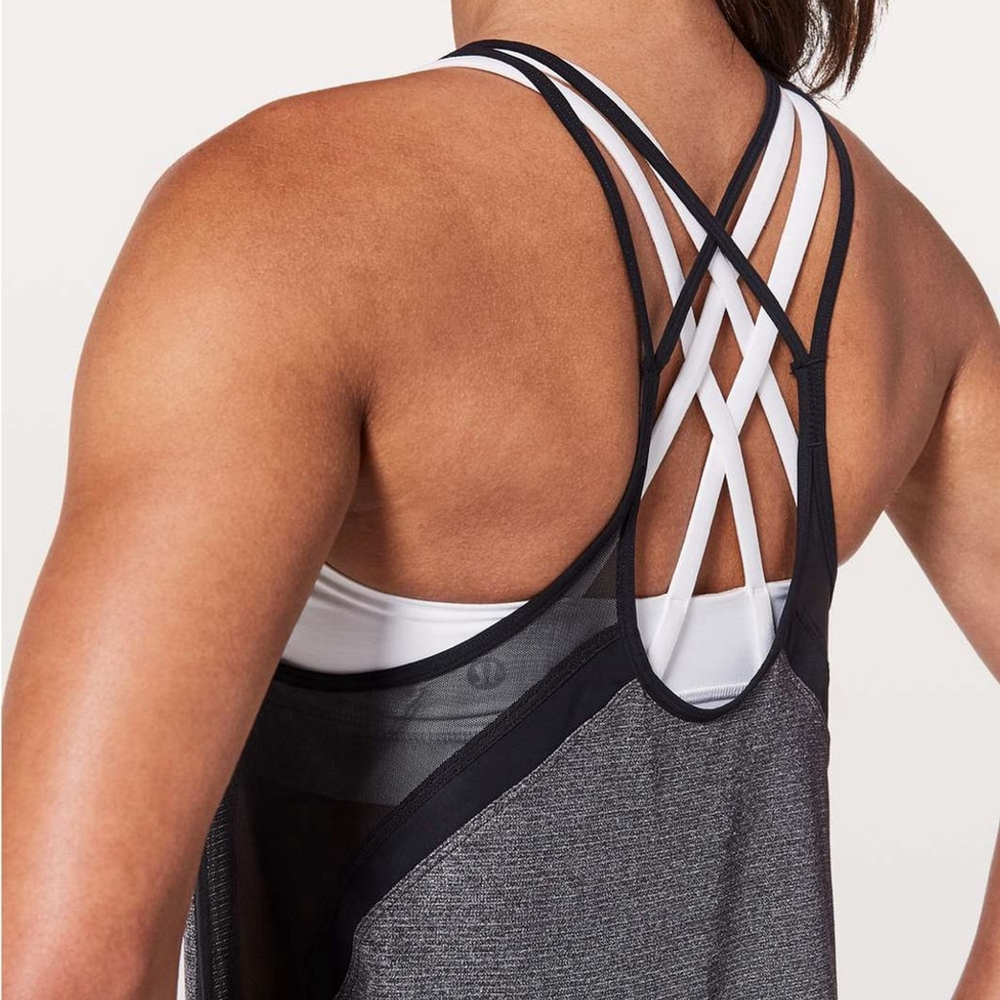 Excellent Condition Lululemon Run Off-Route Tank Heathered Black / Black | Light - Picture 3 of 8